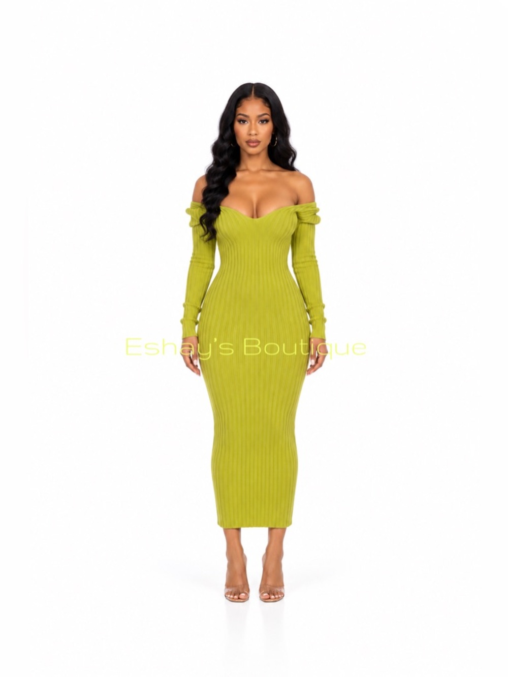 Keylime ribbed midi dress 💕